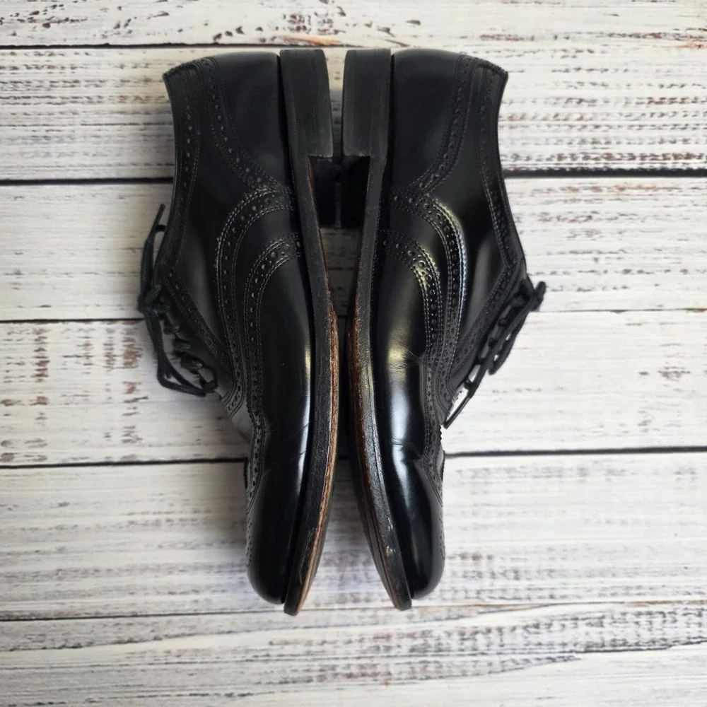 Florsheim Shoes Men's Black Leather Brogue Oxford Wingtip 20381‎ Size 9 1/2 D